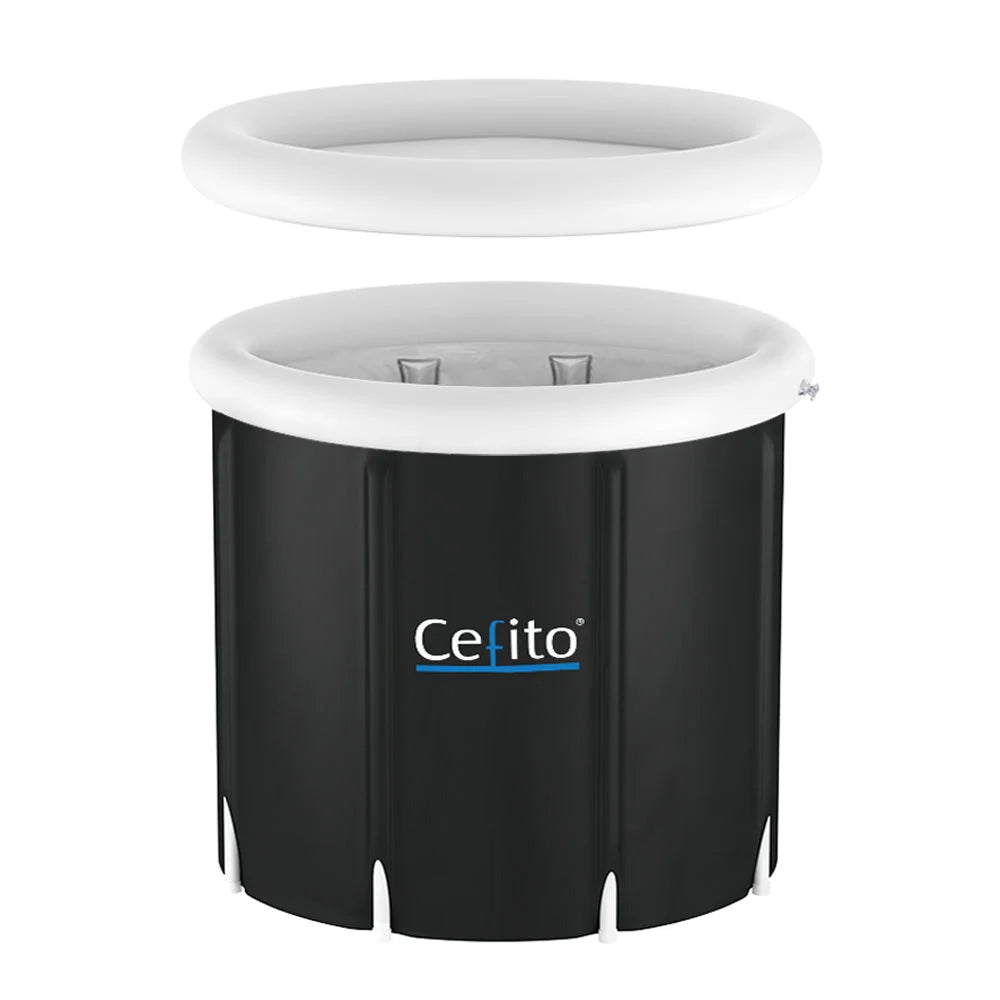 Portable Ice Bath Tub 80X80CM Inflatable Folding Bathtub