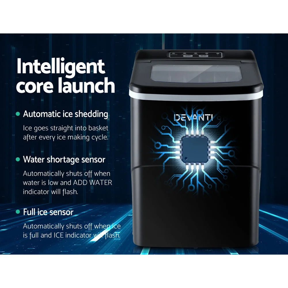 Portable Ice Cube Maker Machine 2L Home Bar Benchtop Easy