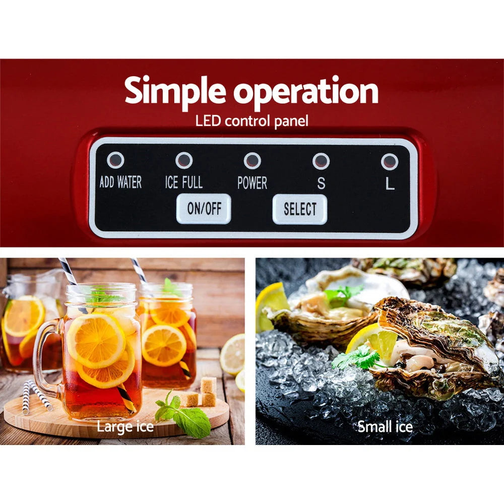 Portable Ice Cube Maker Machine 2L Home Bar Benchtop Easy