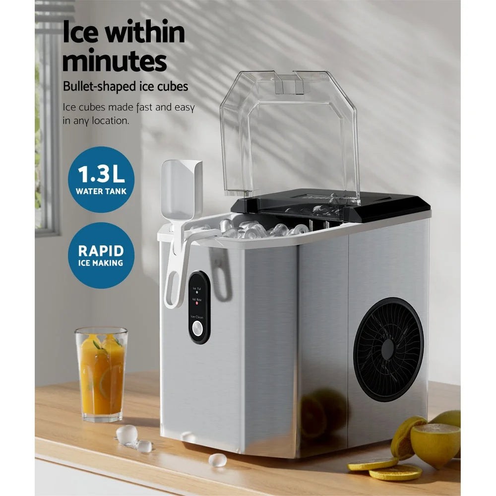 Portable Ice Maker Machine Ice Cube 12kg Bar Countertop