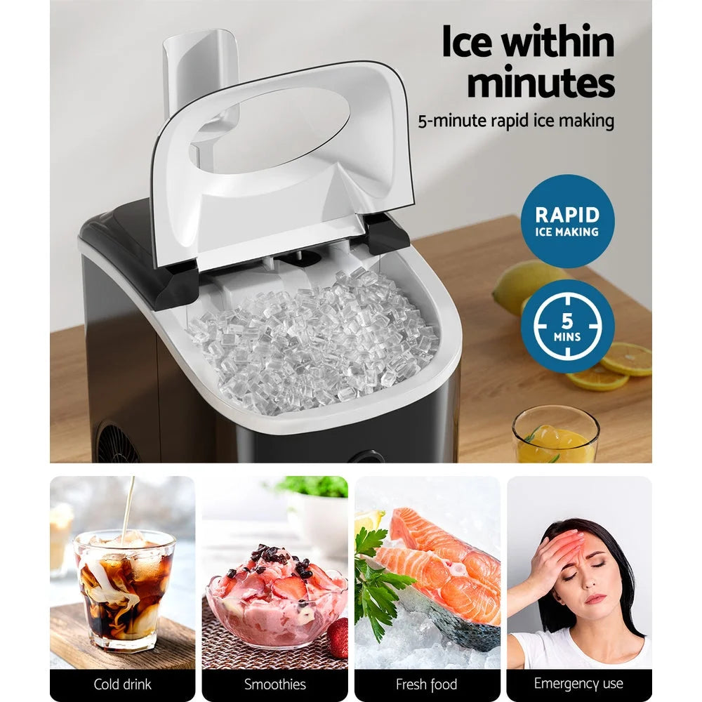 Portable Ice Maker Machine Nugget Ice Cube 15kg Bar
