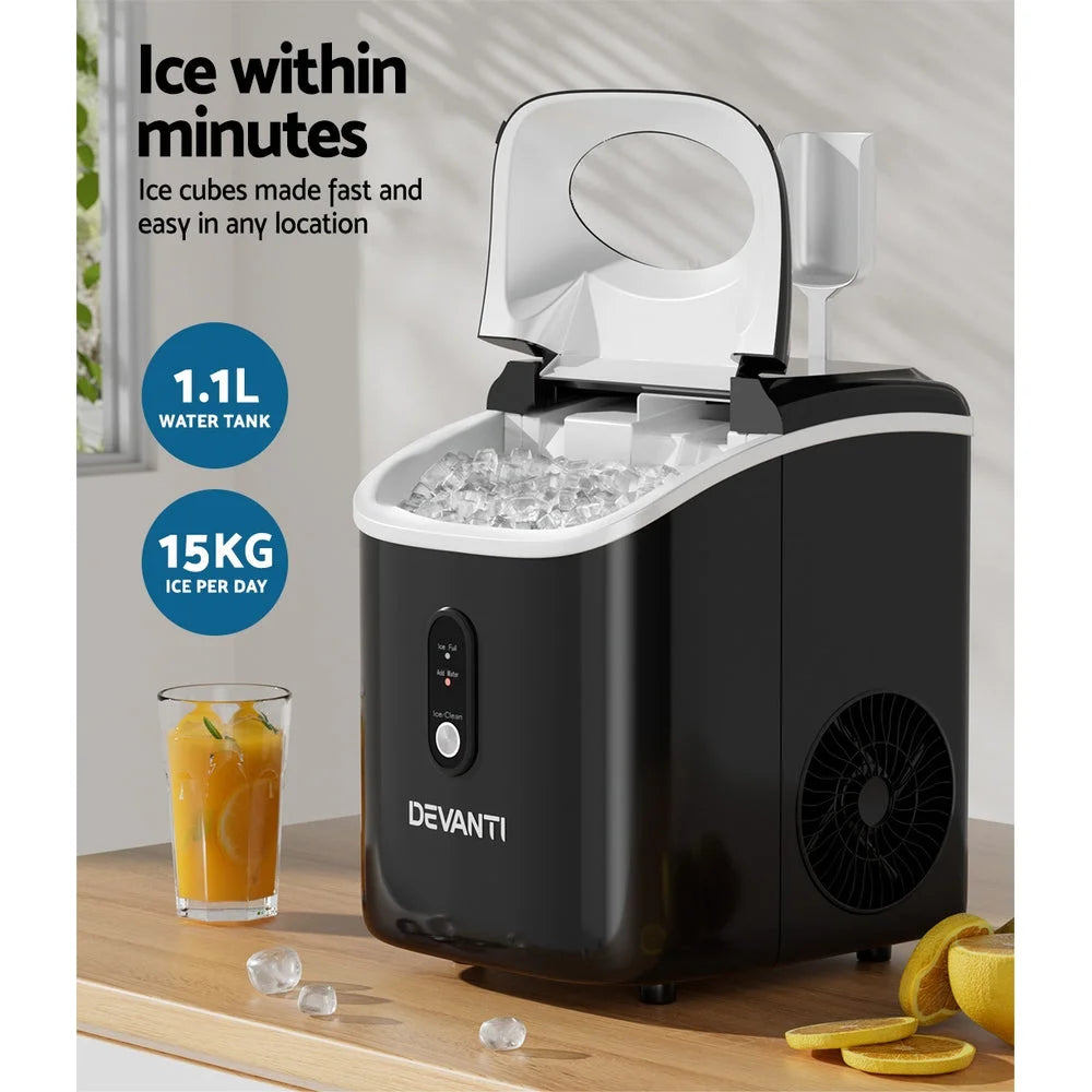Portable Ice Maker Machine Nugget Ice Cube 15kg Bar