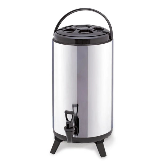 Portable Insulated Coffee Bubble Tea Pot 10L Beer Barrel with Dispenser - Cold/Heat