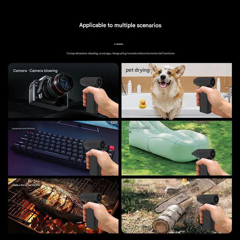 Portable Jet Fan - 200W Powerful Handheld Air Duster &