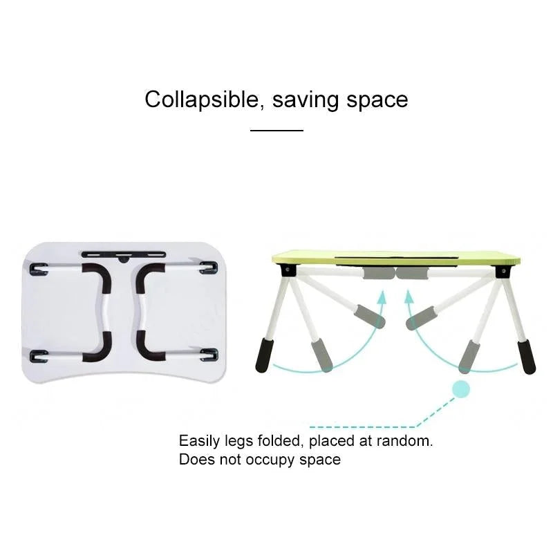 Portable Laptop Desk Stand - Foldable & Non-slip - Green