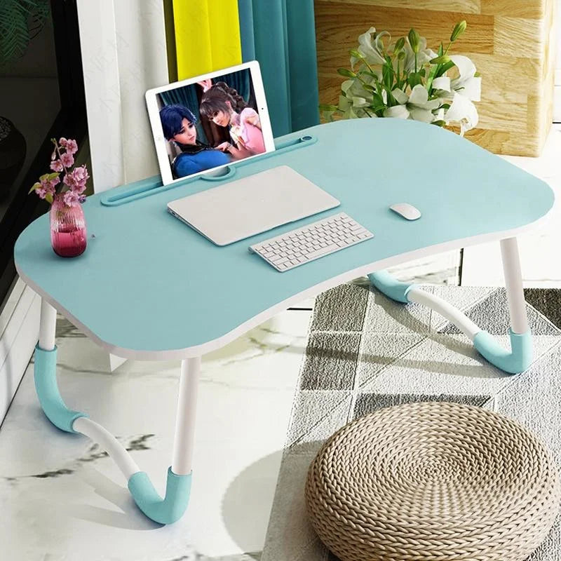 Portable Laptop Desk Stand - Foldable & Non-slip - Pink
