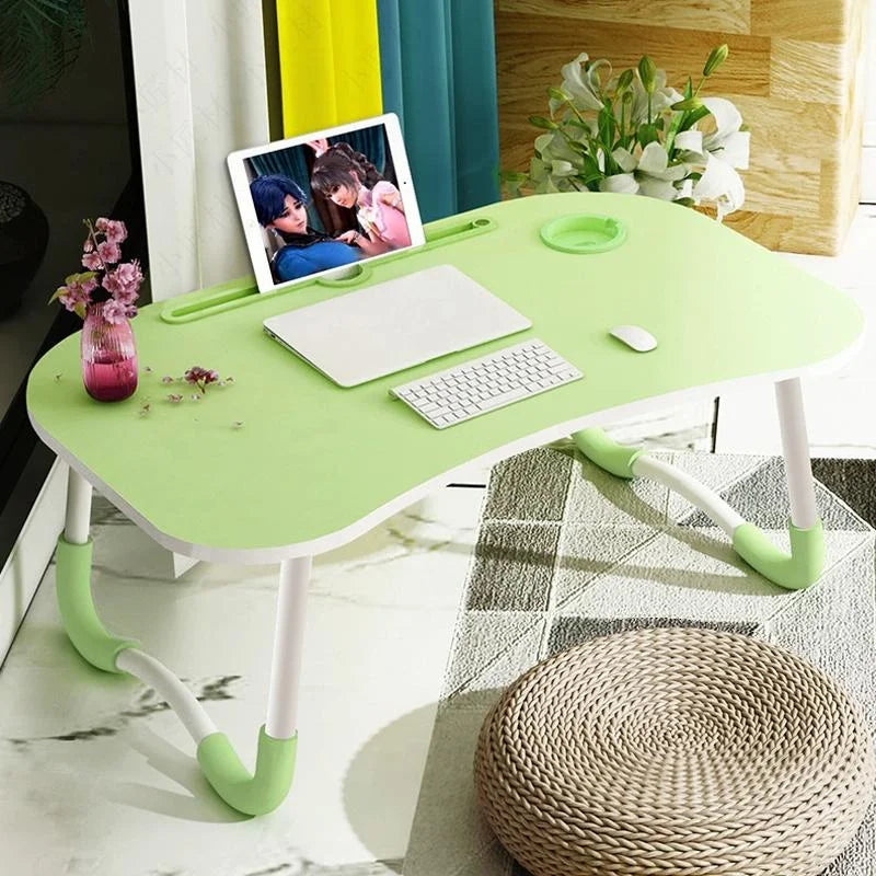 Portable Laptop Desk Stand - Foldable & Non-slip - Pink