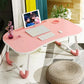 Portable Laptop Desk Stand - Foldable & Non-slip - Pink