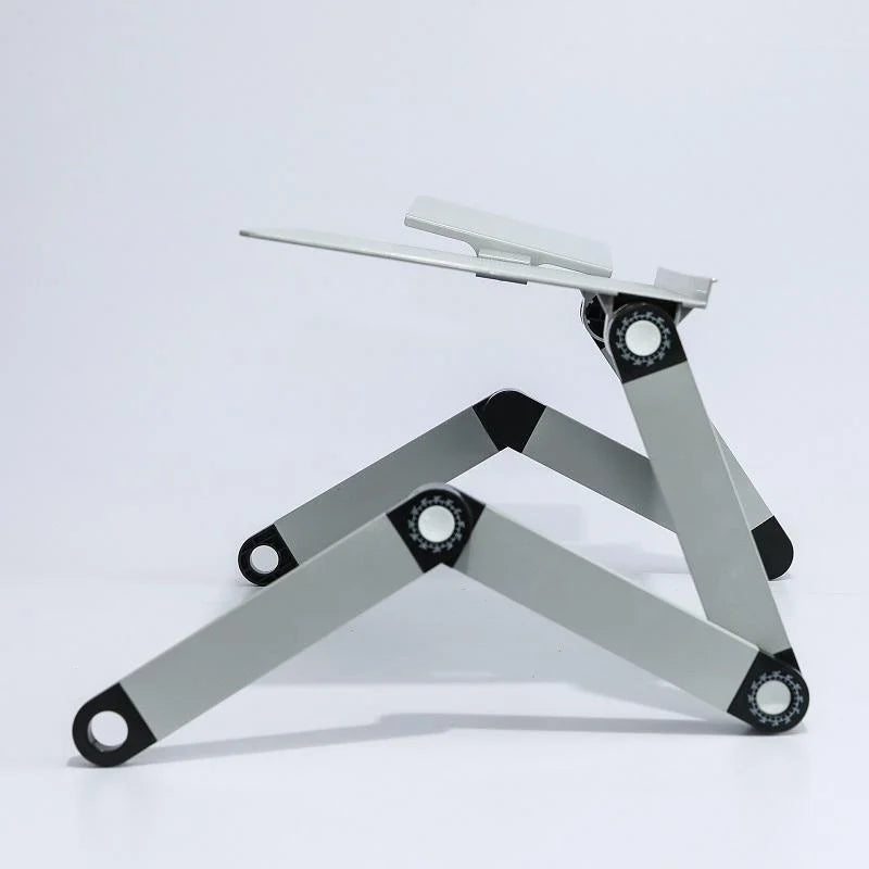 Portable Laptop Desk with Fan & Mouse Board - Aluminum