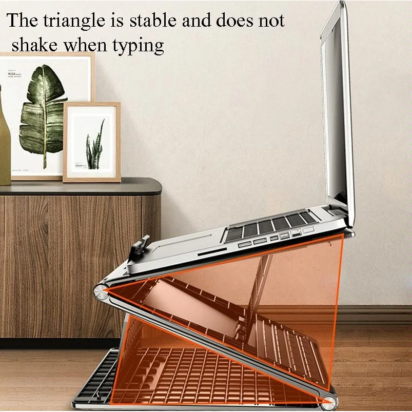 Portable Laptop Stand - Adjustable Height Foldable Heat