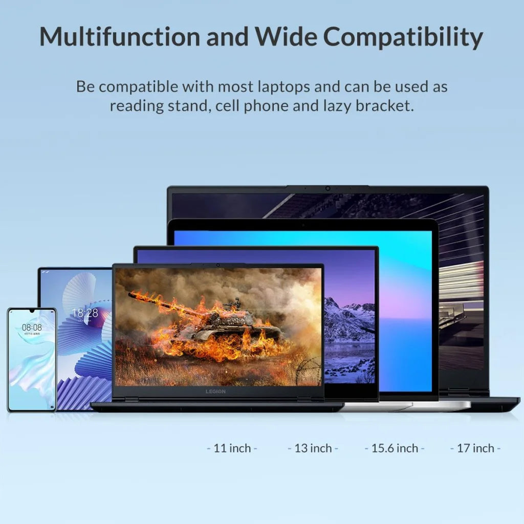 Portable Laptop Stand - Foldable - White - Electronics >