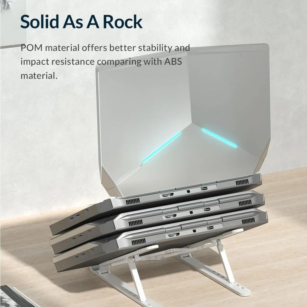 Portable Laptop Stand - Foldable - White - Electronics >