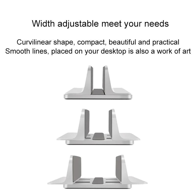 Portable Laptop Stand with Cooling Storage Base - Aluminum