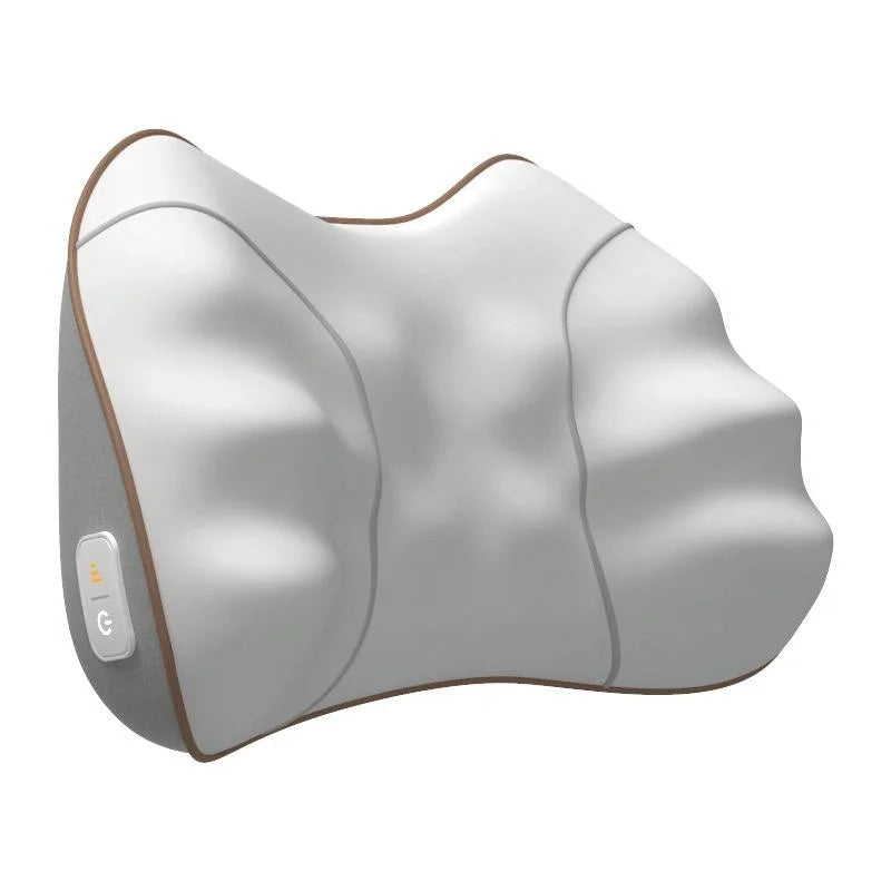 Portable Lumbar And Neck Massager For Car Gray Charging