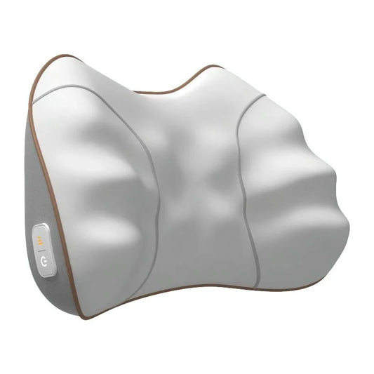 Portable Lumbar And Neck Massager For Car Gray Charging