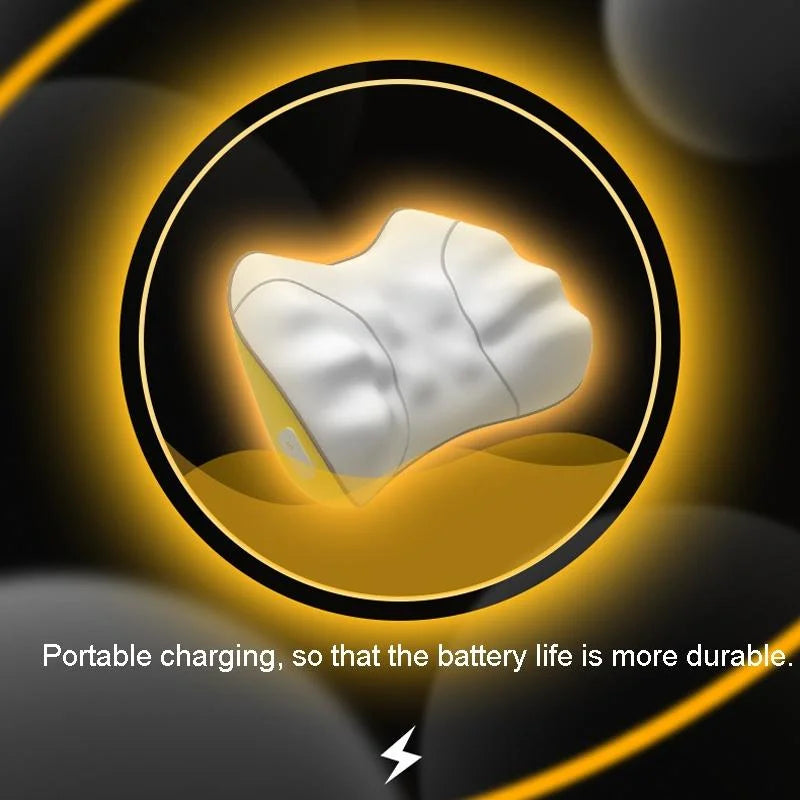 Portable Lumbar And Neck Massager For Car Gray Charging