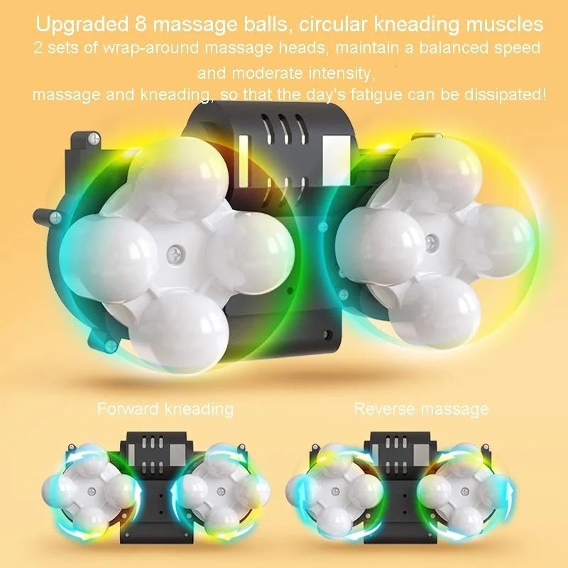 Portable Lumbar And Neck Massager For Car Gray Charging