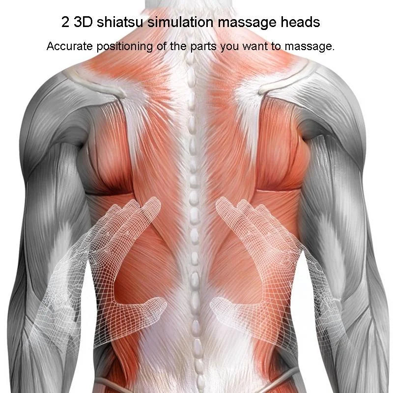 Portable Lumbar And Neck Massager For Car Gray Charging