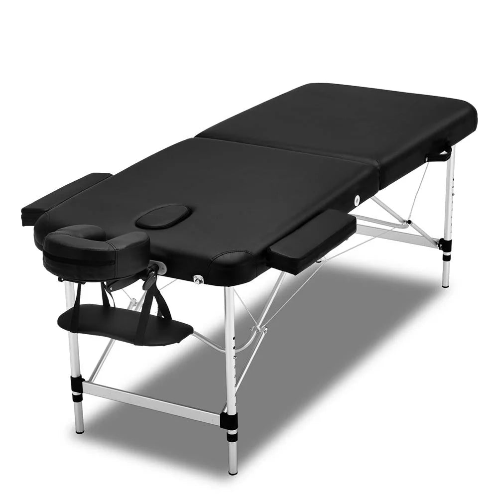 Portable Massage Table 70cm Wide Two-Fold Aluminium