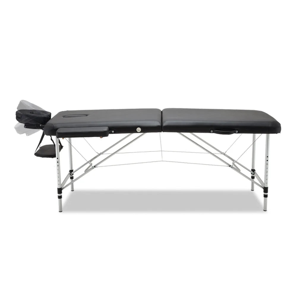 Portable Massage Table 70cm Wide Two-Fold Aluminium