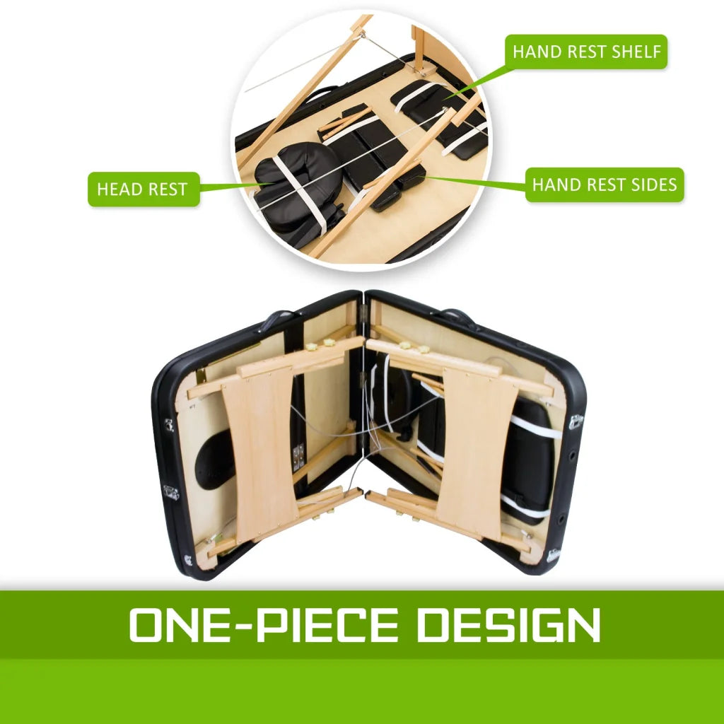 Portable Massage Table Bed Therapy Waxing 3-Fold 70cm