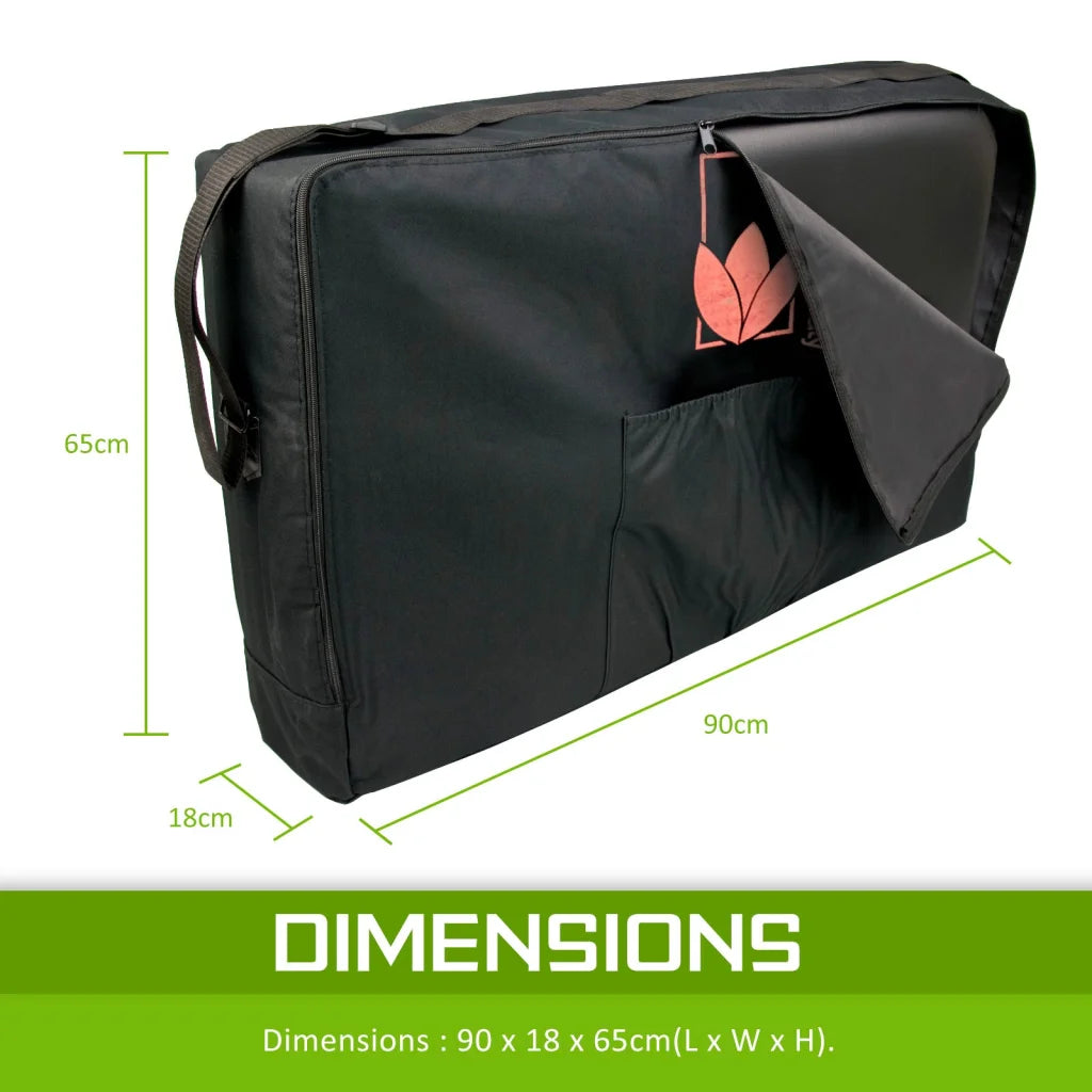 Portable Massage Table with Carry Bag - 55CM - Black