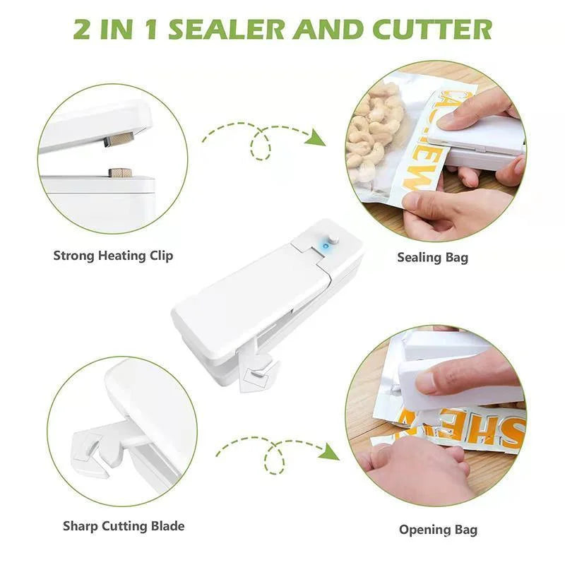 Portable Mini Heat Sealing Machine USB Rechargeable Food