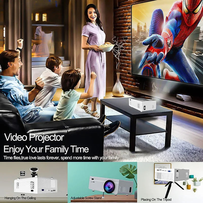 Portable Mini Projector with Multi-Interface Connectivity