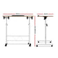 Home office desk with workstation surface and side shelves