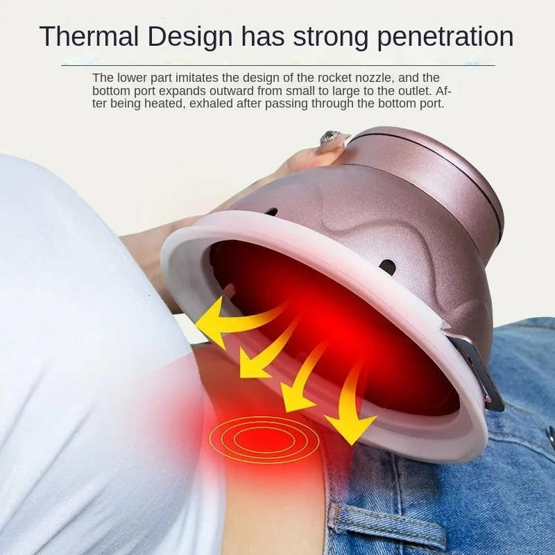 Portable Moxibustion Box For Waist & Abdomen Pink - Health