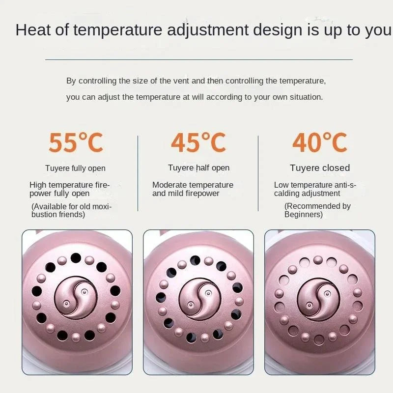 Portable Moxibustion Box For Waist & Abdomen Pink - Health
