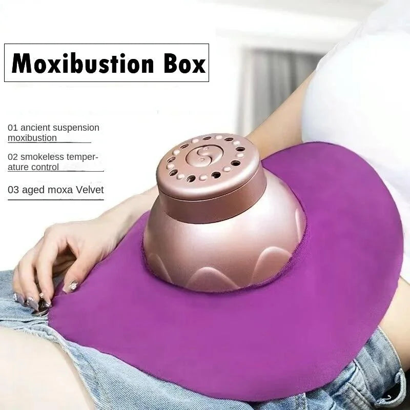 Portable Moxibustion Box For Waist & Abdomen Pink - Health