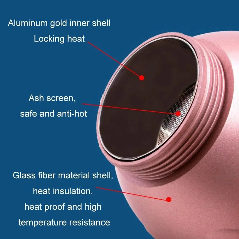 Portable Moxibustion Box For Waist & Abdomen Pink - Health