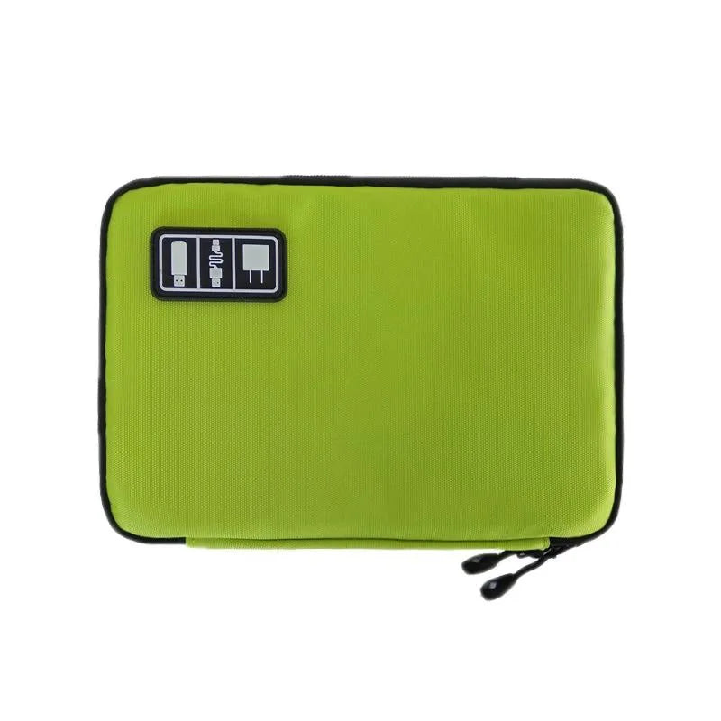 Portable Multifunctional U Disk Storage Bag For Mobile Phone Accessories - Green-1915197964708614150