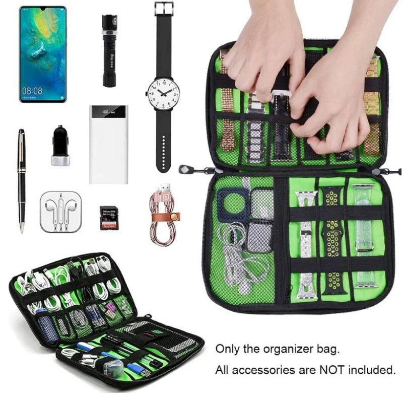 Portable Multifunctional U Disk Storage Bag For Mobile Phone Accessories - Red-1915197166629031940