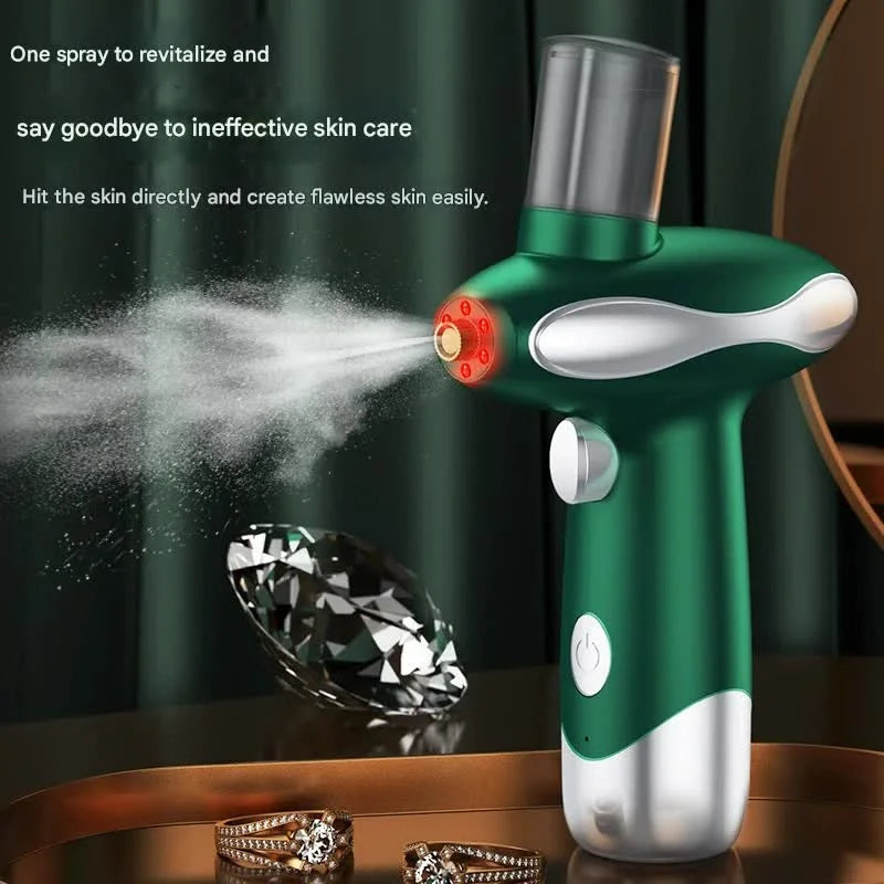Portable Nano Facial Steamer & Oxygen Sprayer with Red/Blue