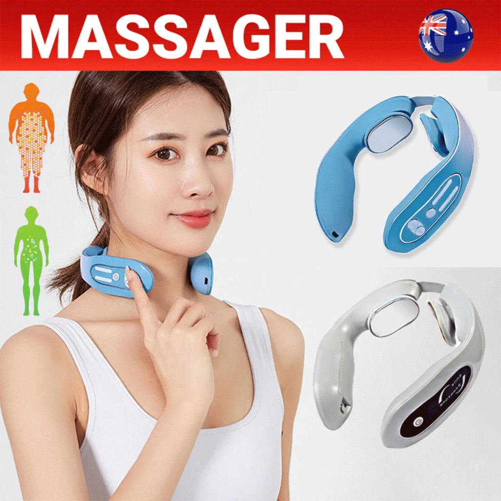 Portable Neck and Shoulder Massager with Heat and Pulse