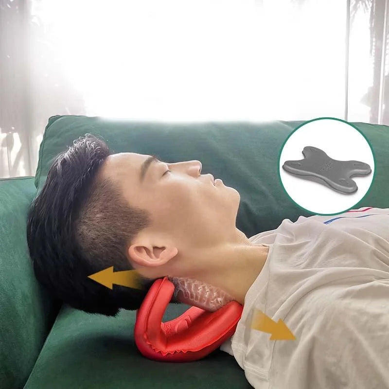 Portable Neck Pillow For Cervical Spine Stretching Massager