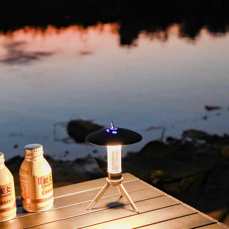 Portable Outdoor Camping Lantern with Tripod Stand Soft