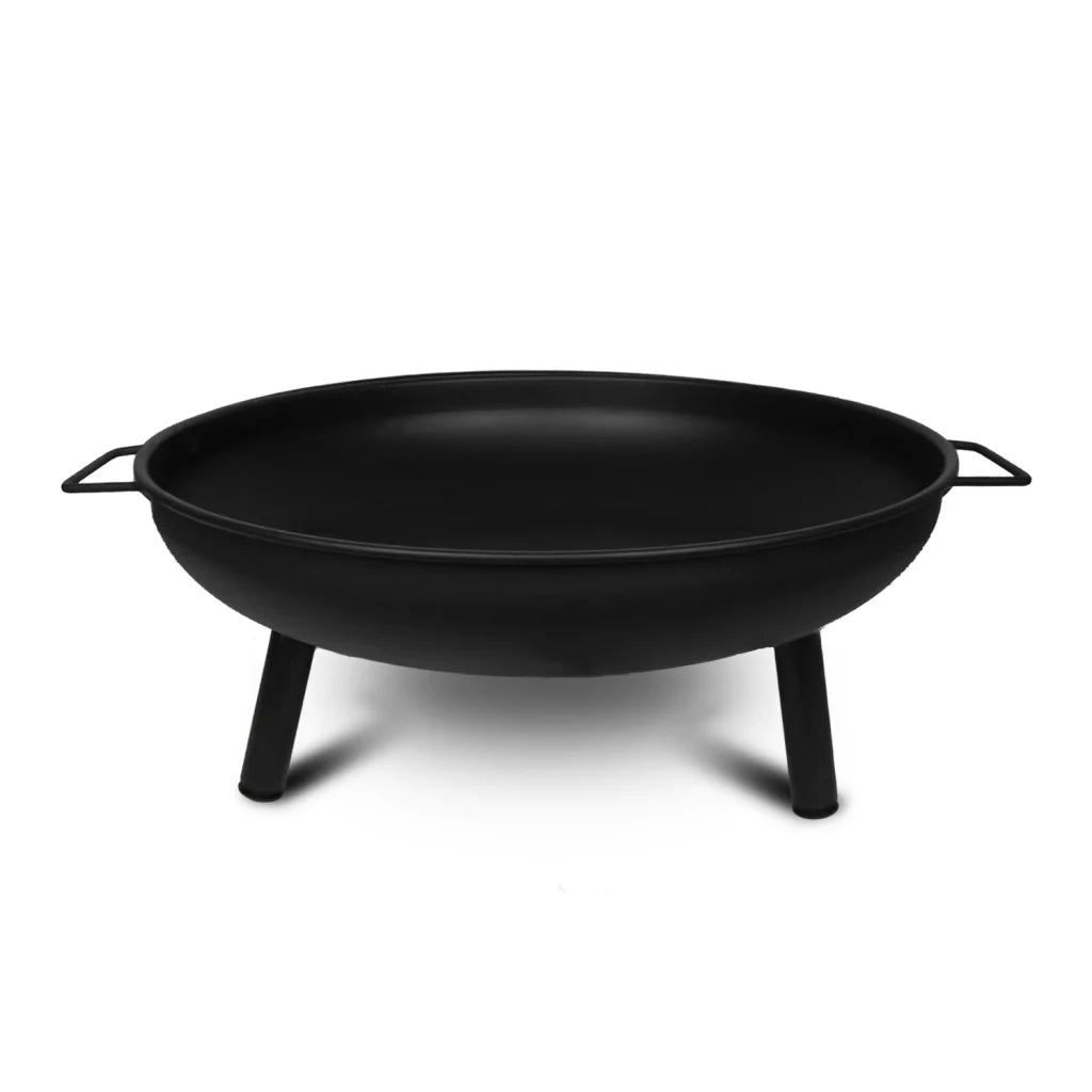 Steel portable outdoor fire with shape details and included parts