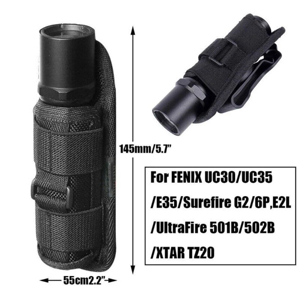 Portable Outdoor Military Flashlight Bag Pouch Tactical