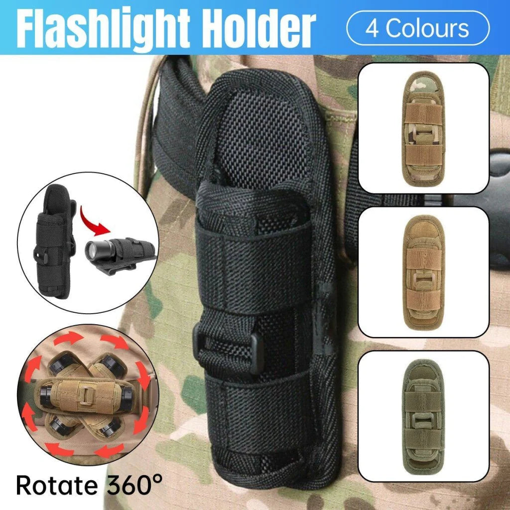 Portable Outdoor Military Flashlight Bag Pouch Tactical