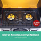 Portable Oven 3 Burner Black Yellow kitchen appliances 254