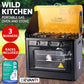 Portable Oven 3 Burner Black Yellow kitchen appliances 871