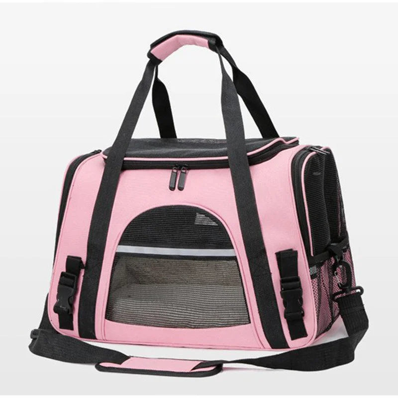 Portable Pet Bag for Small Dogs and Cats - Light pink