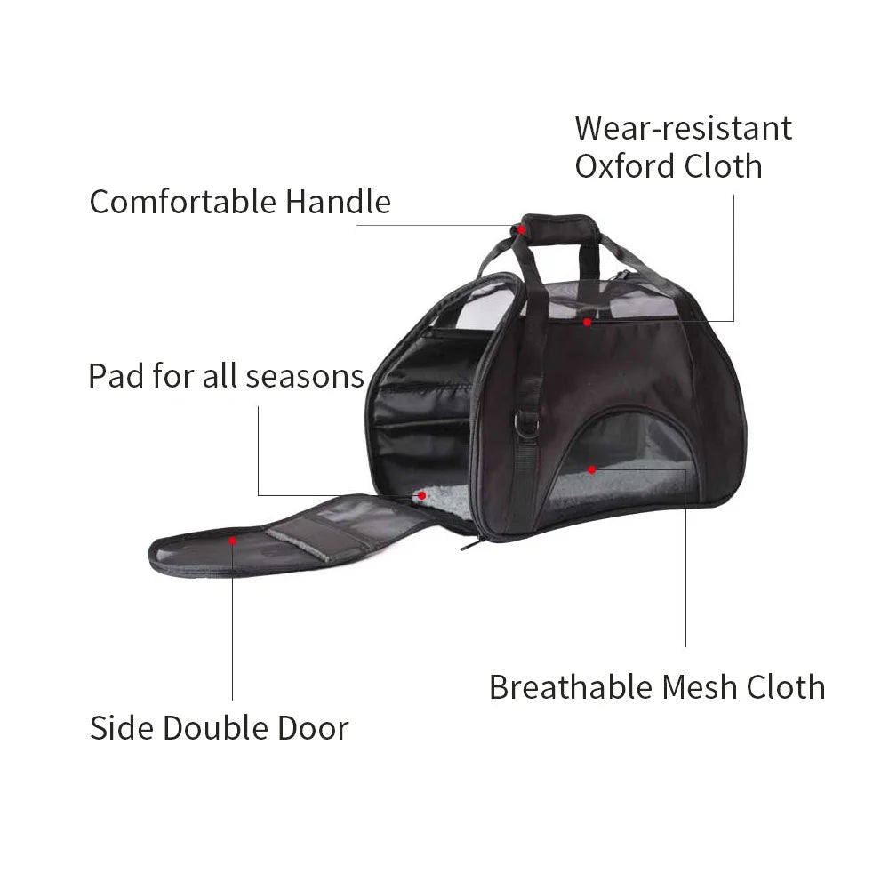 Portable Pet Carrier Tote Travel Bag Kennel Soft Dog Crate