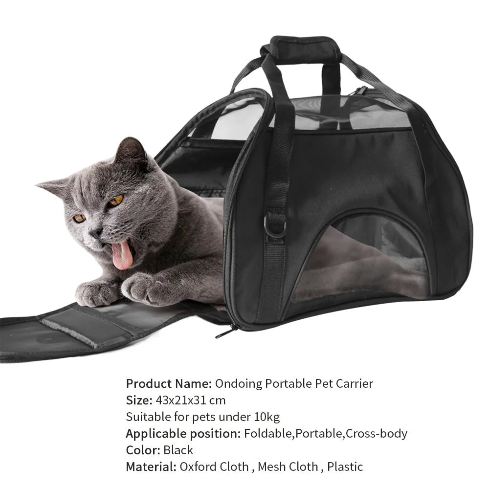 Portable Pet Carrier Tote Travel Bag Kennel Soft Dog Crate