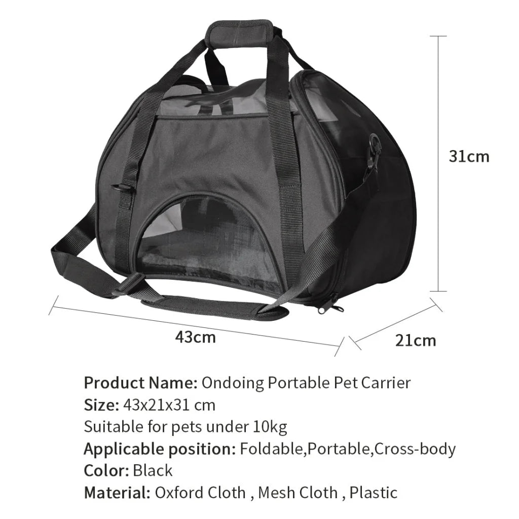 Portable Pet Carrier Tote Travel Bag Kennel Soft Dog Crate