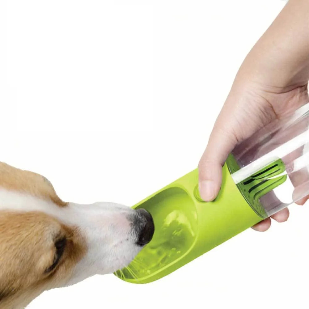 Portable Pet Water Bottle 380ml with Filter Travel Drinking