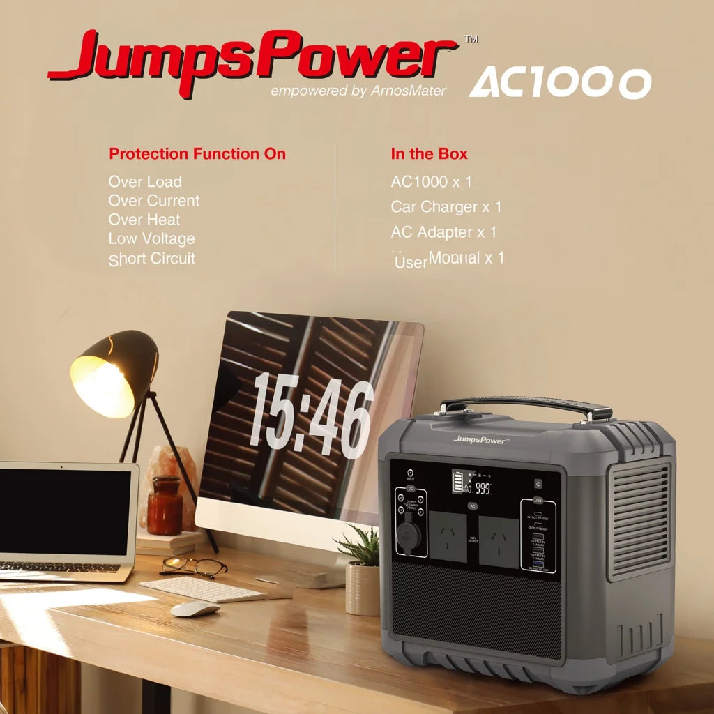 Portable Power Station 1000W - JumpsPower Battery Charger